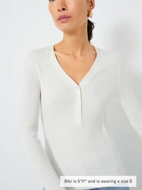 TUCKERNUCK Winter White Hendrix Henley size small
